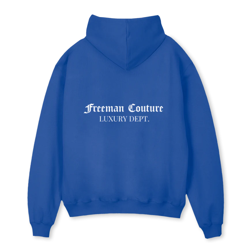 COUTURE Cobalt Blue Oversized Hoodie. - Image 2