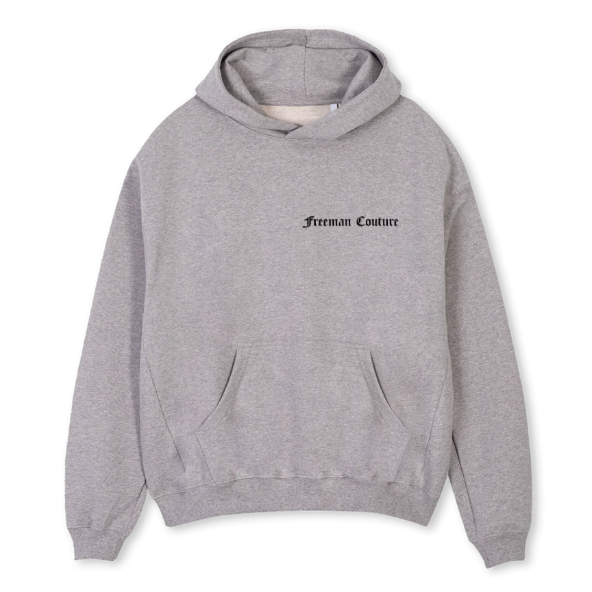 COUTURE Grey Marl Oversized Hoodie.