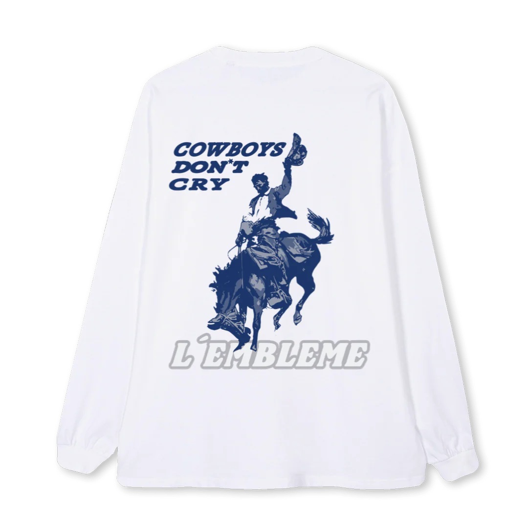COWBOY White Oversized LS Tee. - Image 2