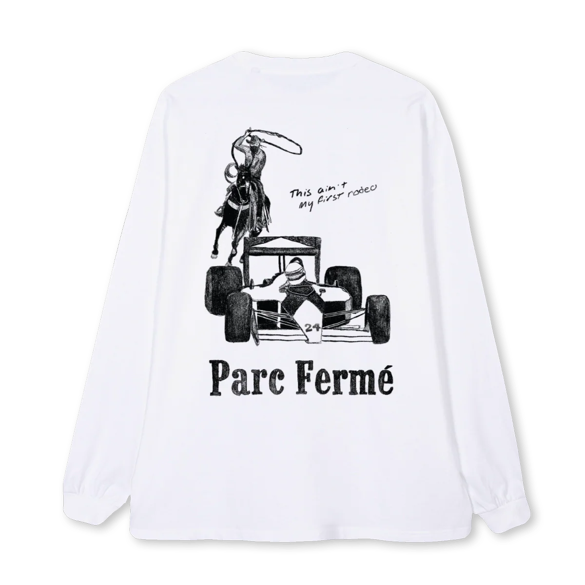 COWBOYXLS White Oversized LS Tee. - Image 2