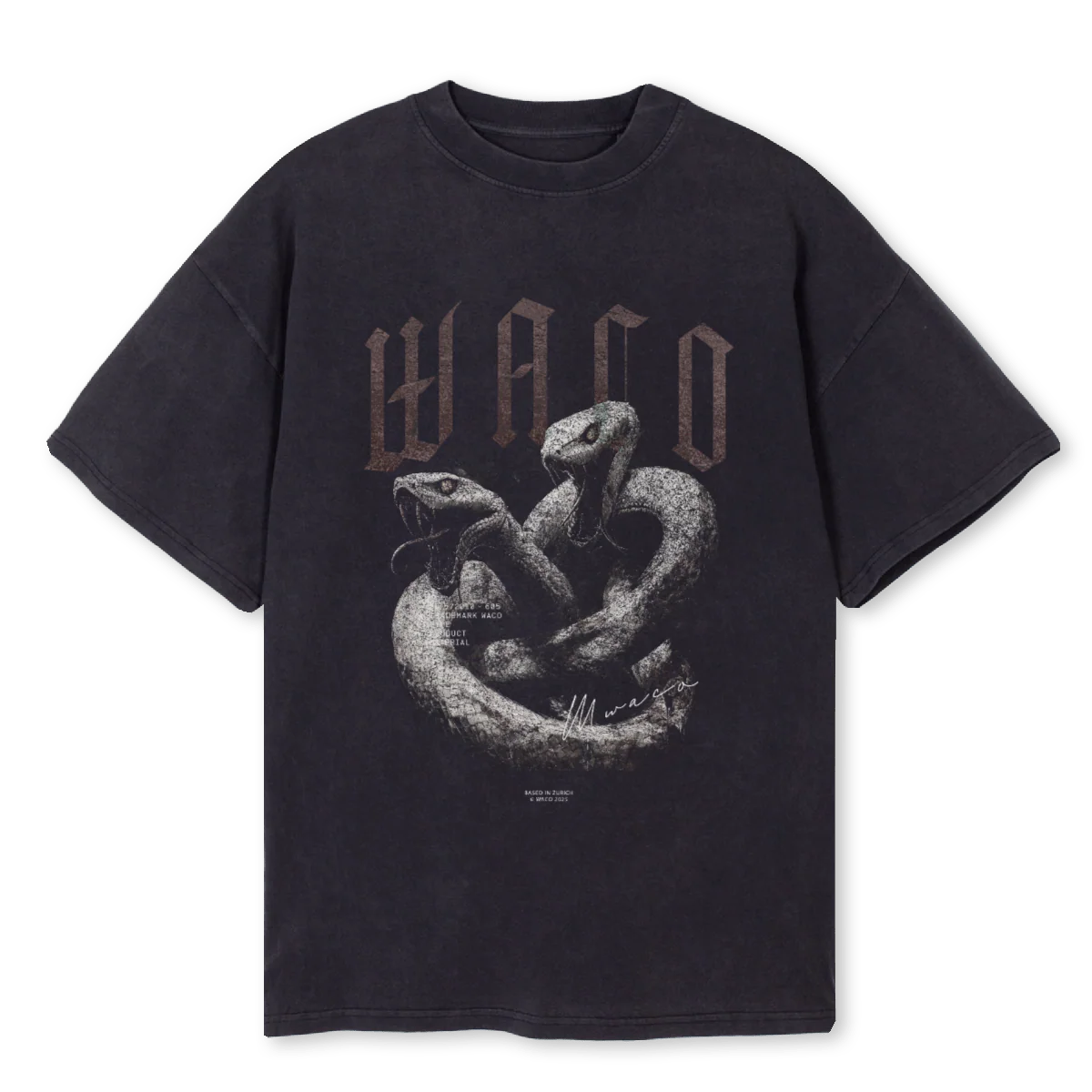 CRAWLING IN DARKNESS Vintage Black Oversized Tee.