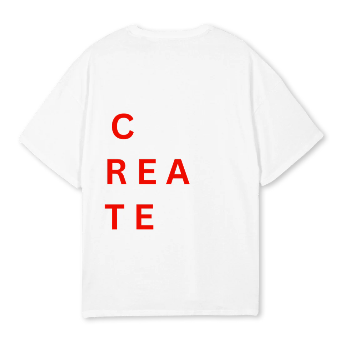 CREADOR ROJA White Oversized Tee. - Image 2