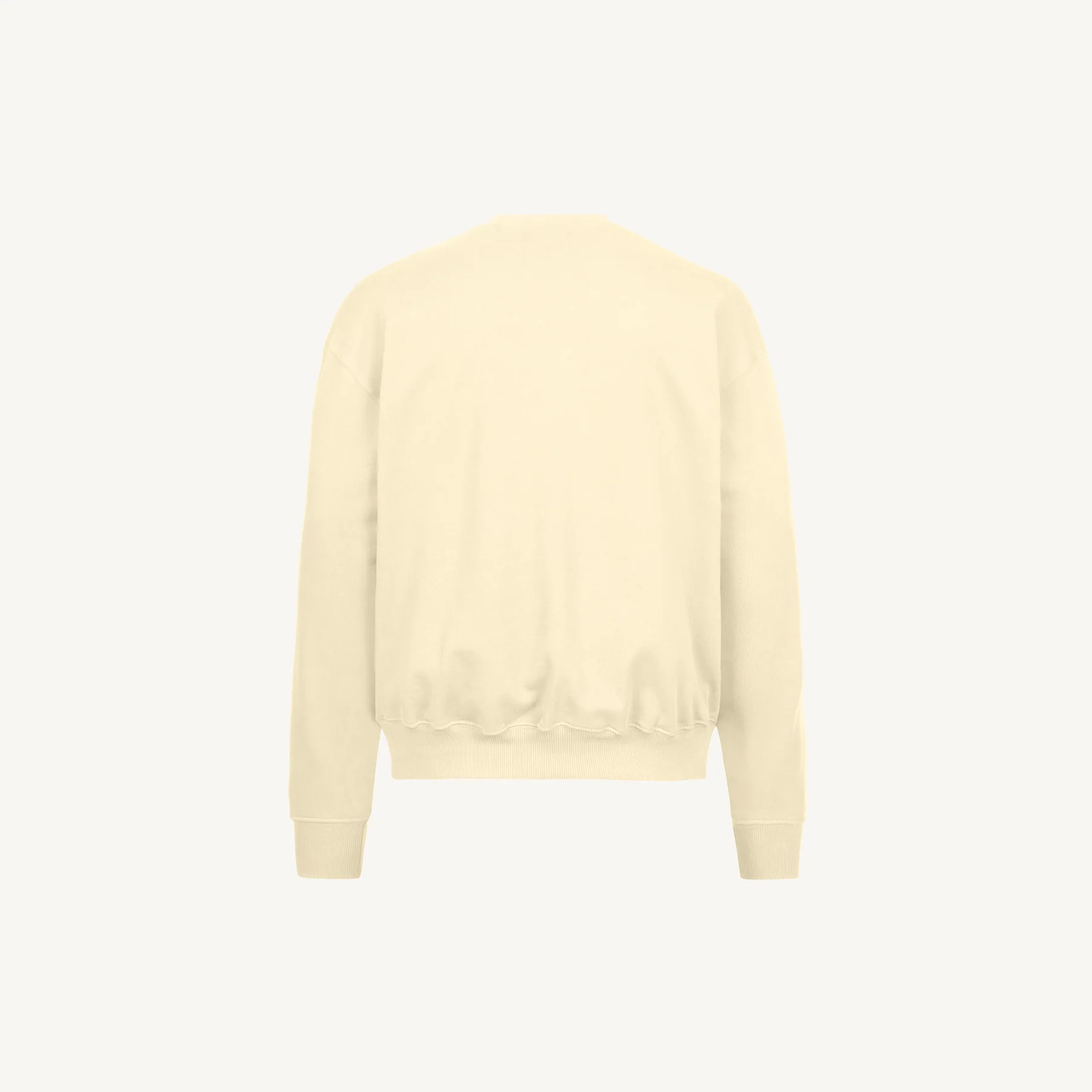 Cream Oversized Crewneck Sweater. - Image 4