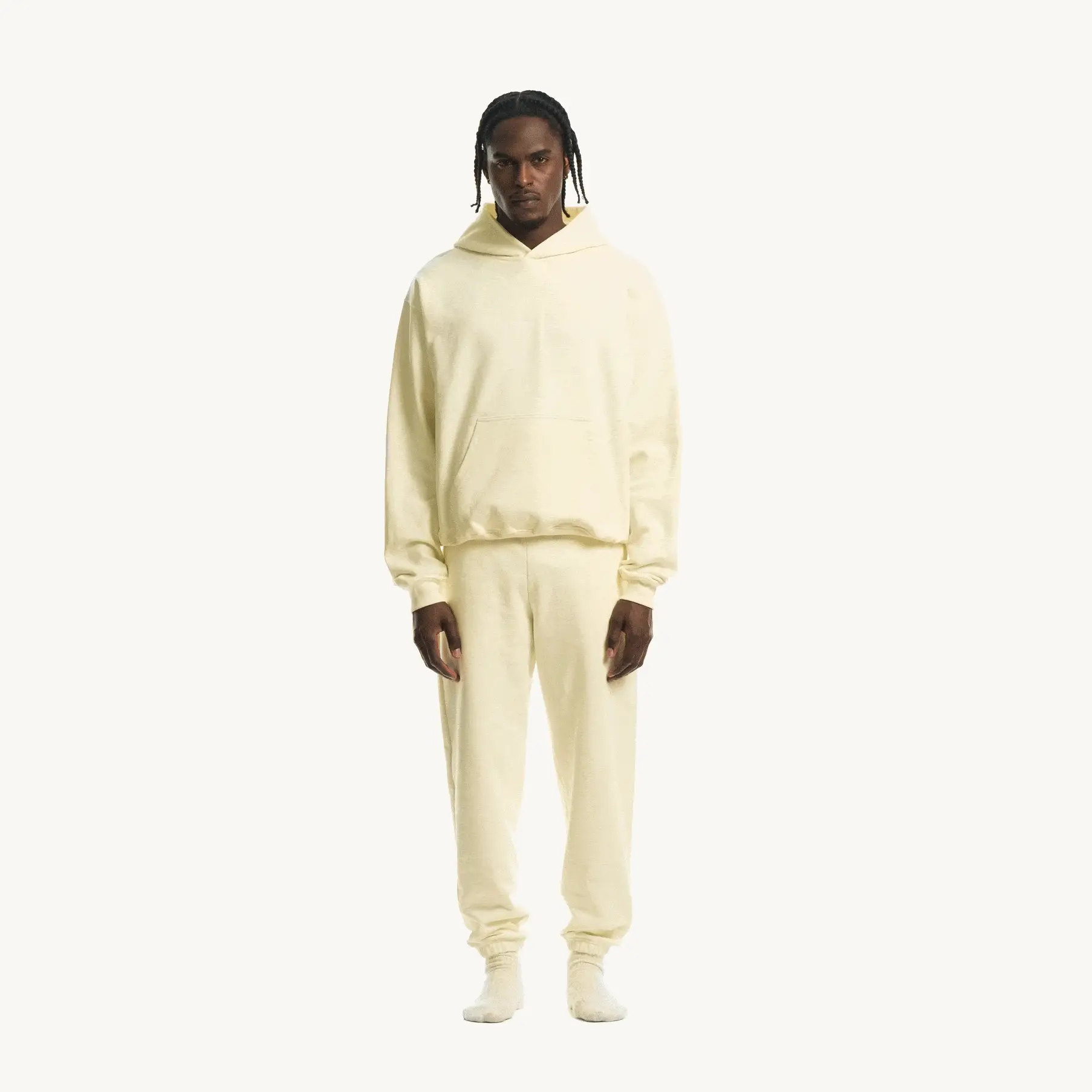 Cream Relaxed Sweatpants. - Image 3