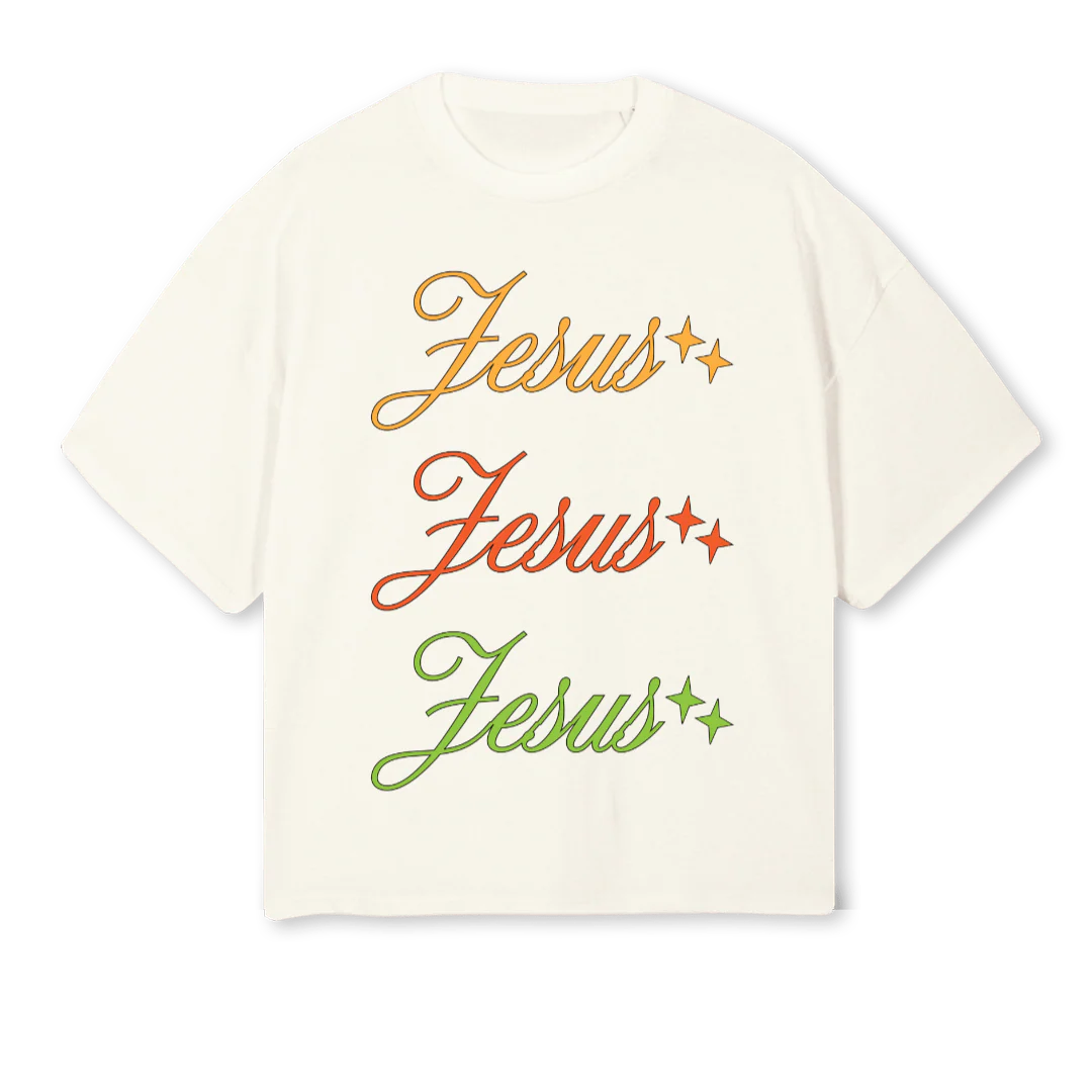 CREAMGOAT Cream Oversized Boxy Tee.