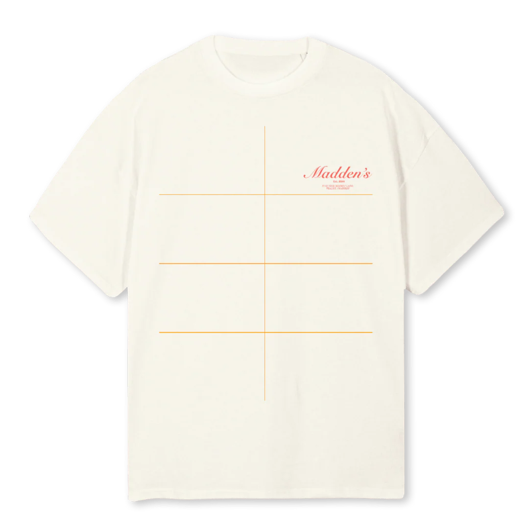 CREAMMADDENS Cream Oversized Tee.