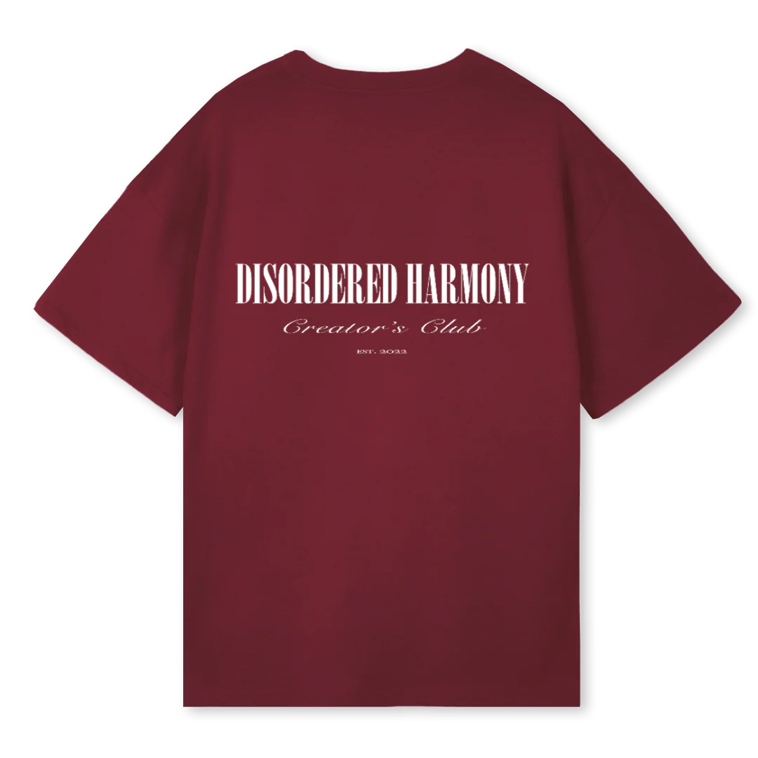 CREATORS CLUB Burgundy Oversized Tee.