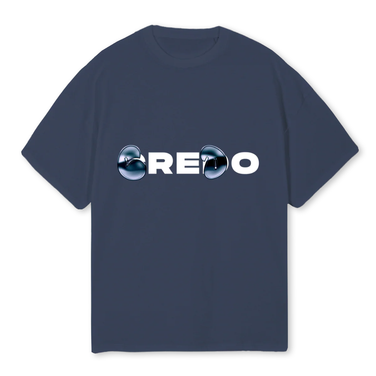 CREDOMEMBERNAVY Navy Blue Oversized Tee.
