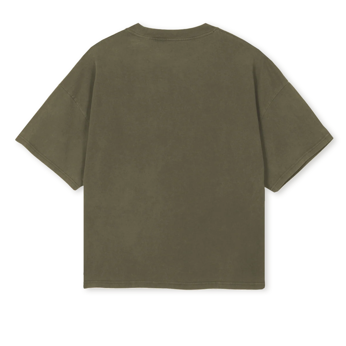 CREMEDUNE Vintage Olive Oversized Boxy Tee. - Image 2