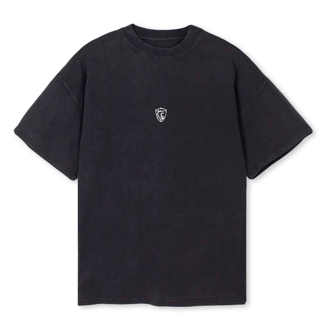 CRESTTDBA Vintage Black Oversized Tee.