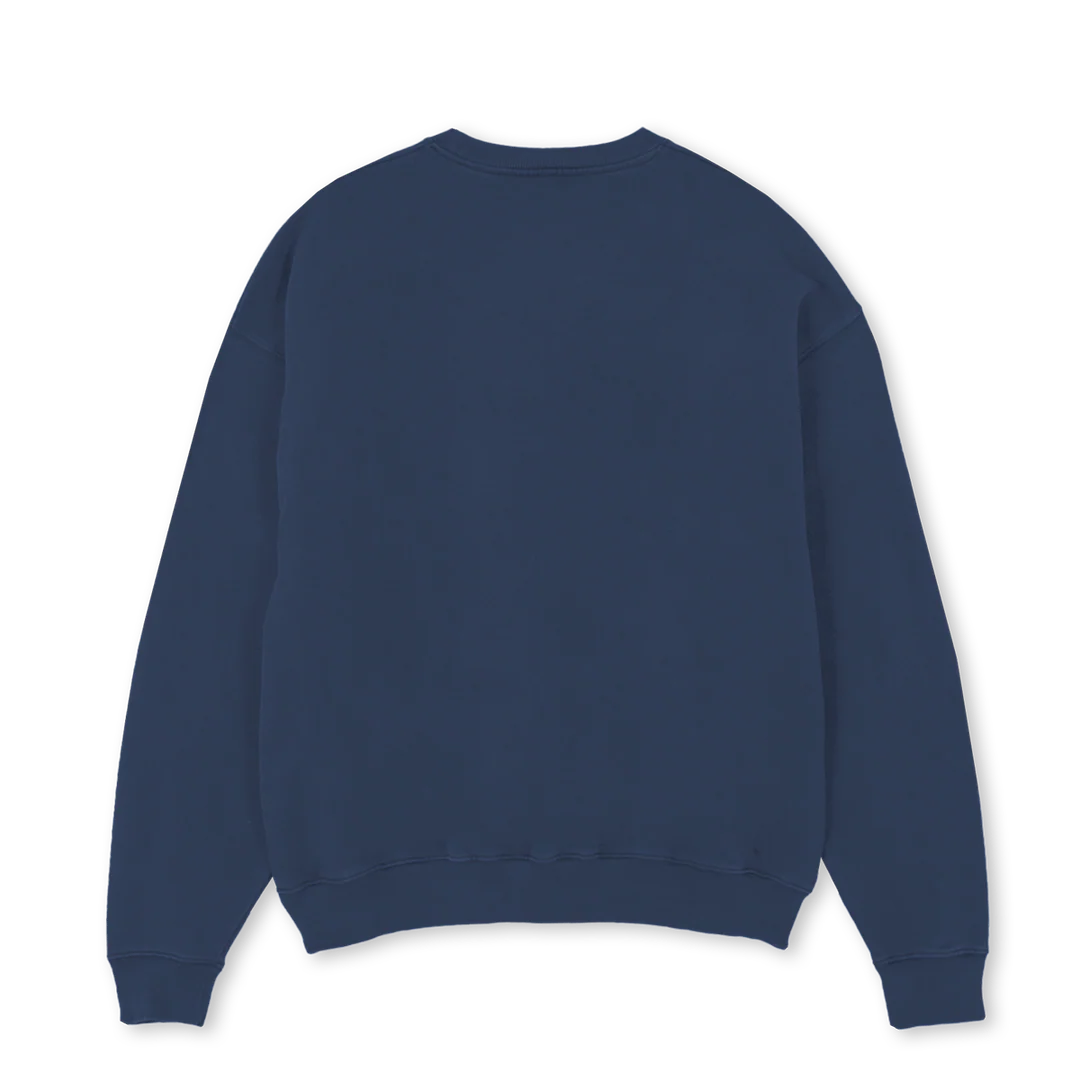 CREWNECKBETAHEART Navy Blue Oversized Crewneck Sweater. - Image 2