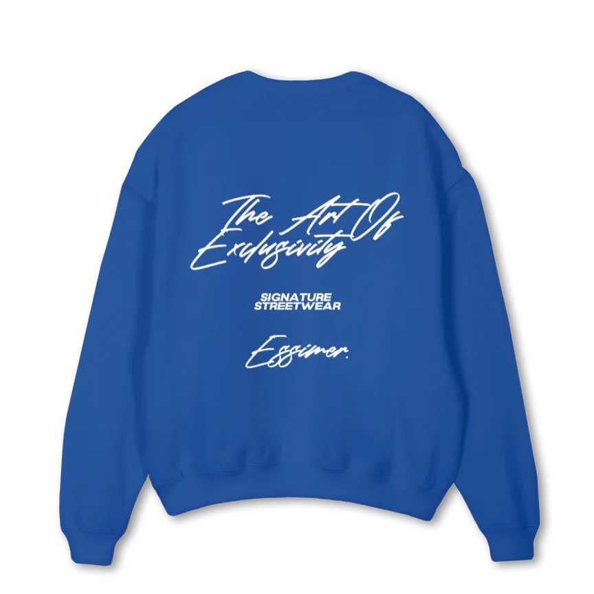 CREWNECKCOBALT Cobalt Blue Oversized Crewneck Sweater. - Image 2