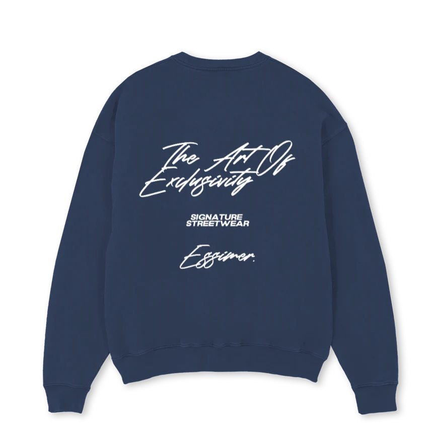 CREWNECKNAVY Navy Blue Oversized Crewneck Sweater. - Image 2