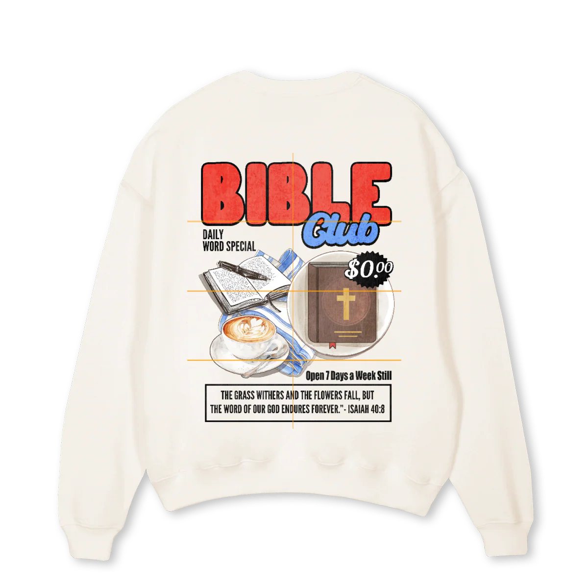 CREWWBIBLECLUB Vintage White Oversized Crewneck Sweater. - Image 2