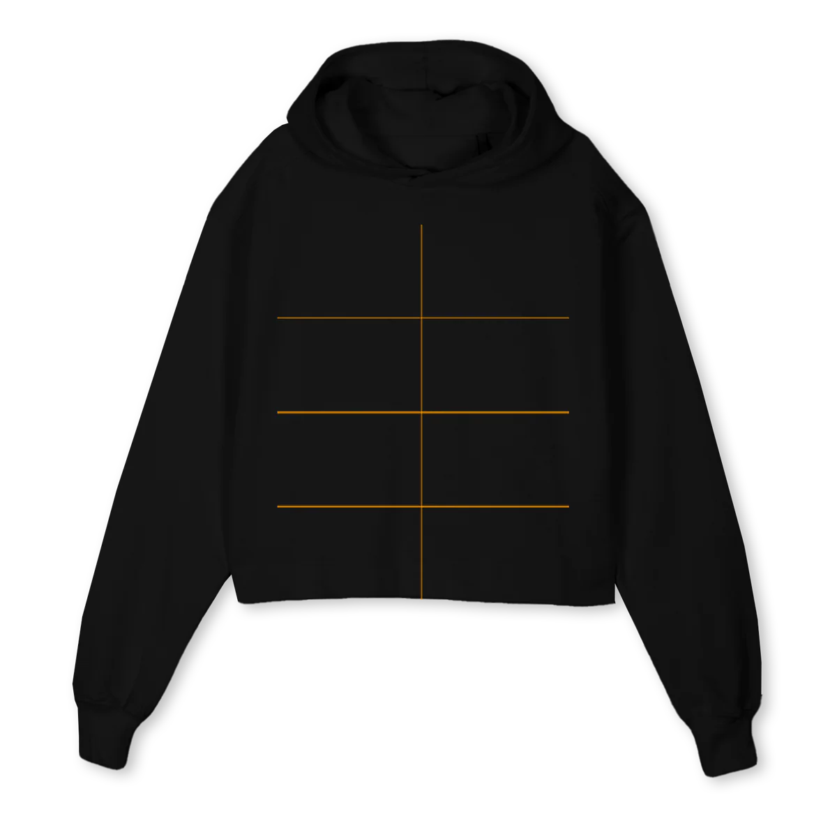CRHD  Black Cropped Hoodie.