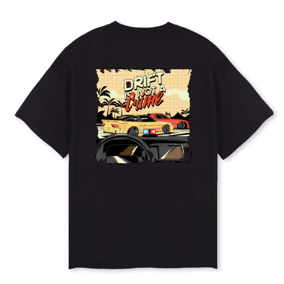 CRIME Black Oversized Tee. - Image 2