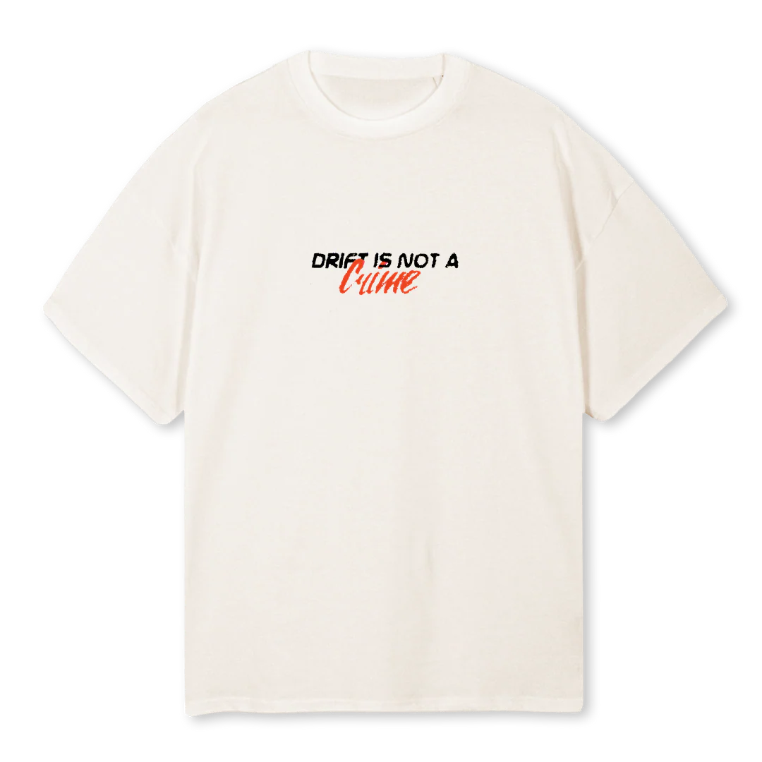 CRIME Vintage White Oversized Tee.