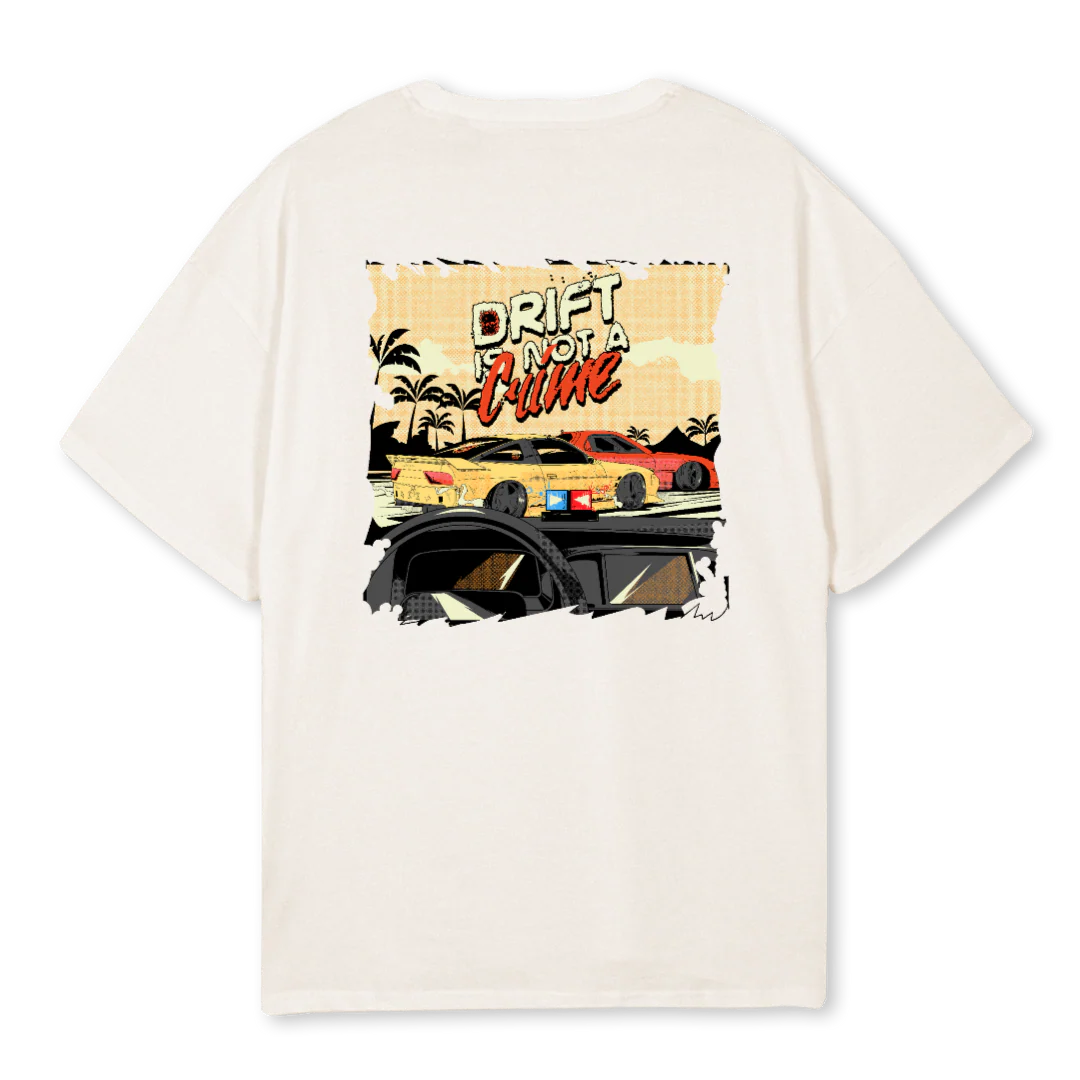 CRIME Vintage White Oversized Tee. - Image 2