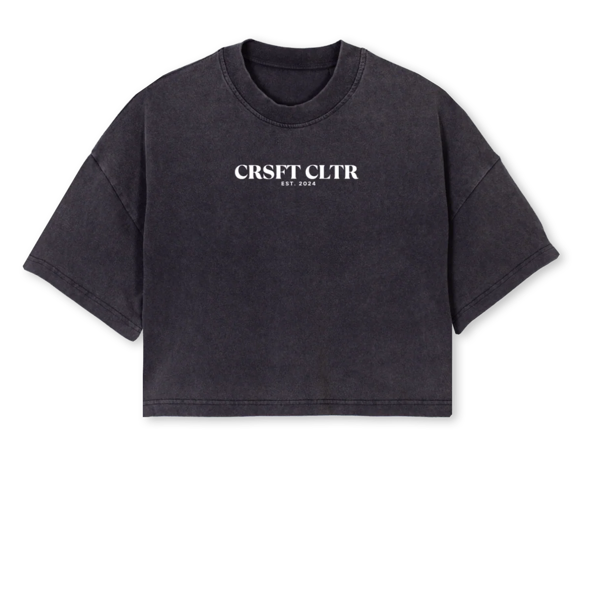 CRO Vintage Black Cropped Oversized Tee.