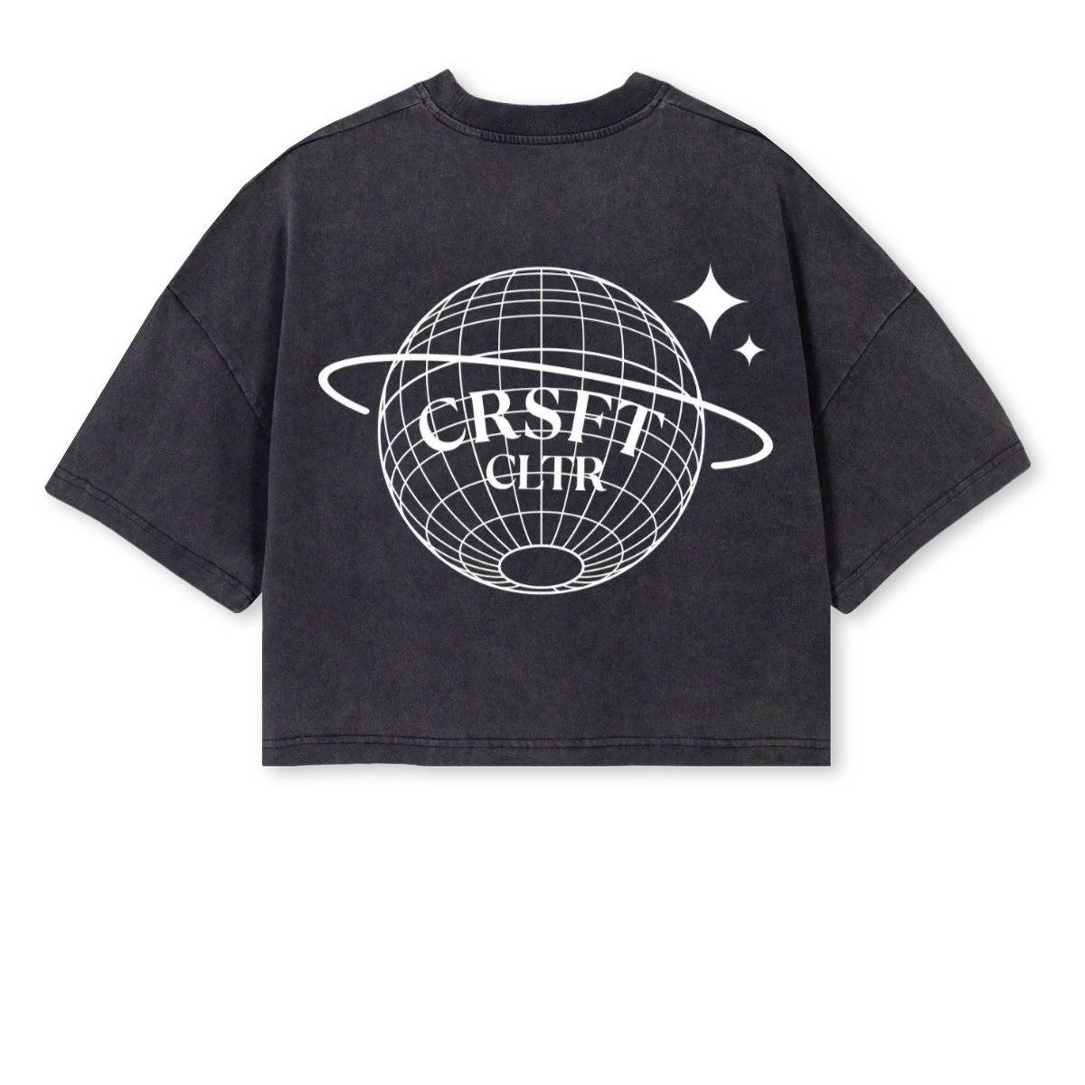CRO Vintage Black Cropped Oversized Tee. - Image 2