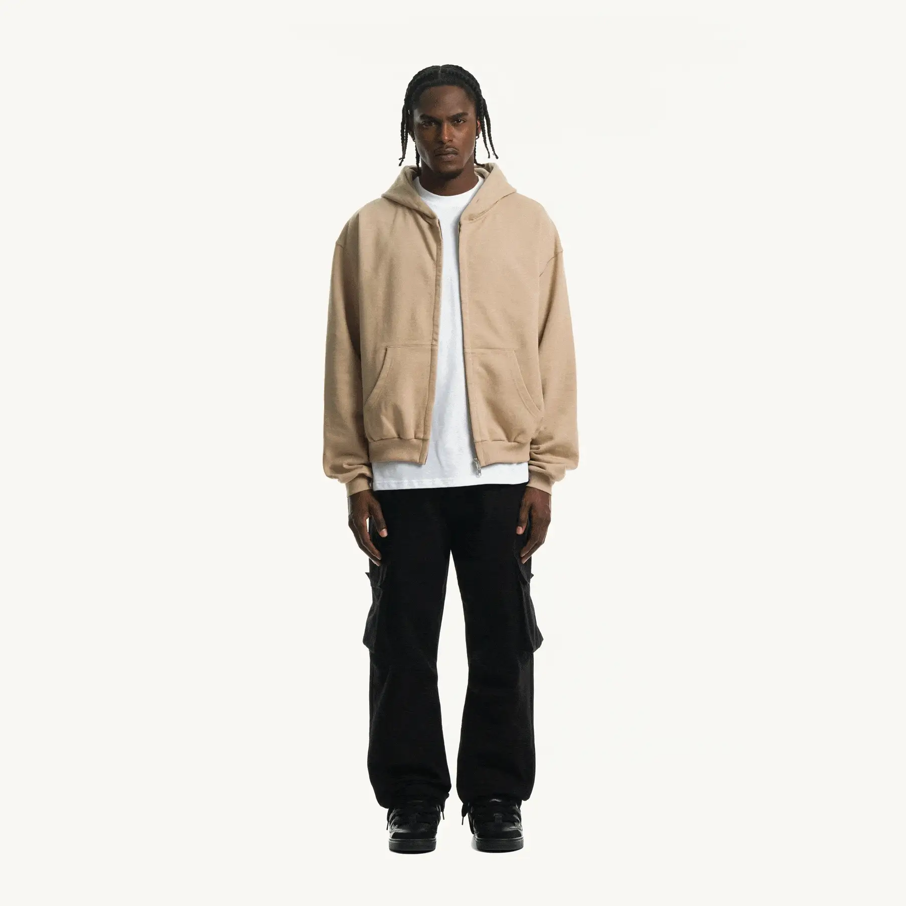 Croissant Oversized Zipped Hoodie. - Image 3