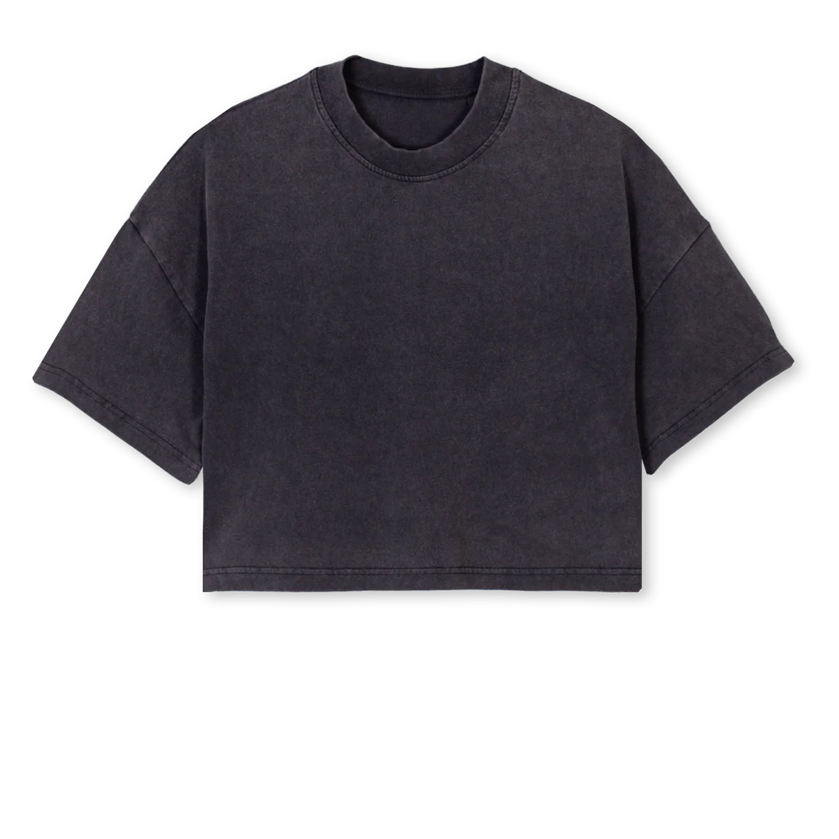 CROPBANDANATEE Vintage Black Cropped Oversized Tee.