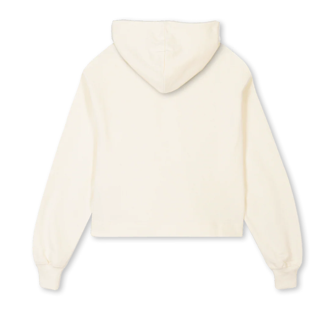 CROPHODFLOWER Cream Cropped Hoodie. - Image 2