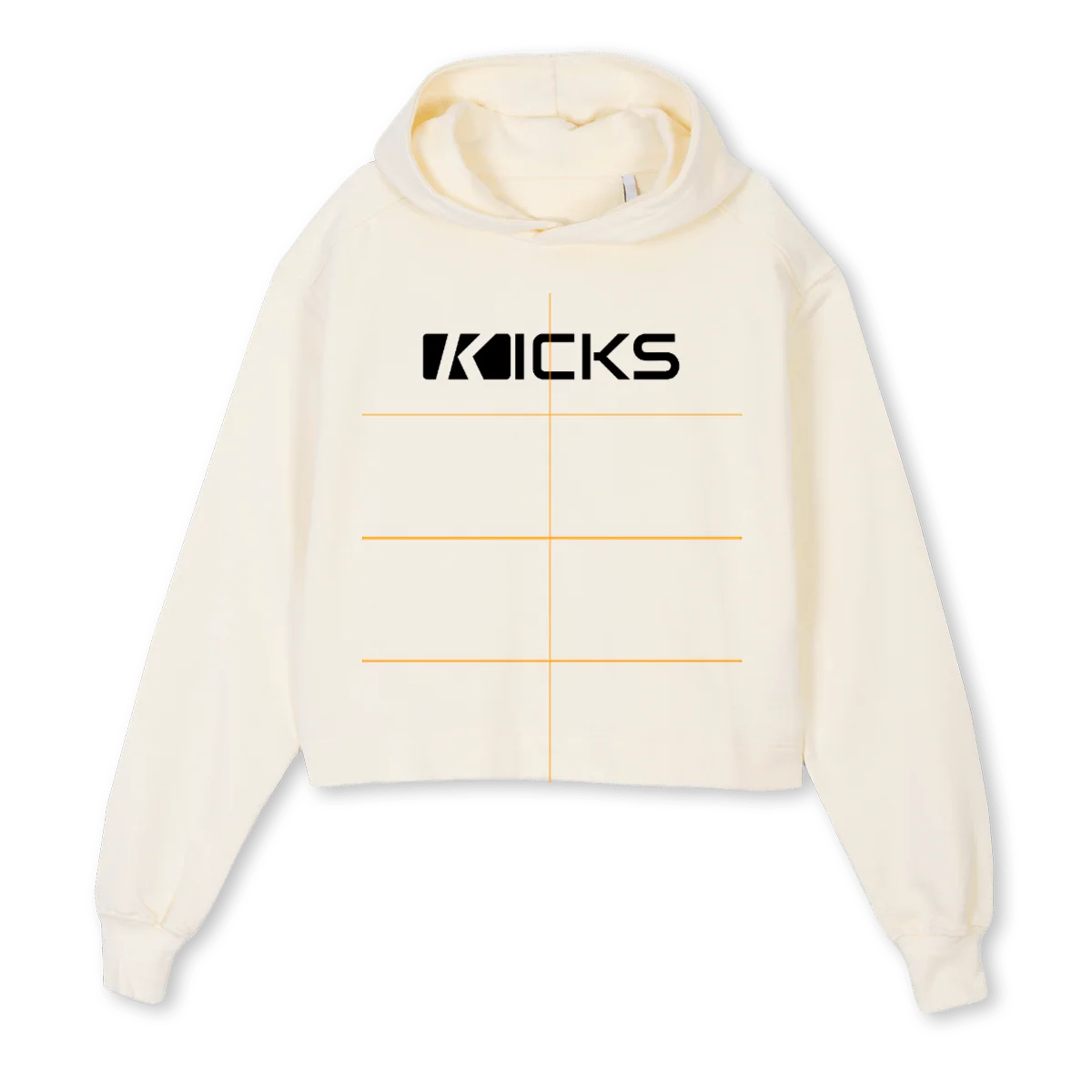 CROPHOOD Cream Cropped Hoodie.