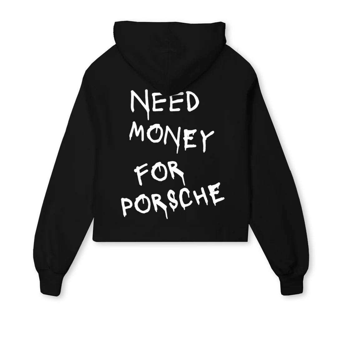 CROPPED Black Cropped Hoodie. - Image 2