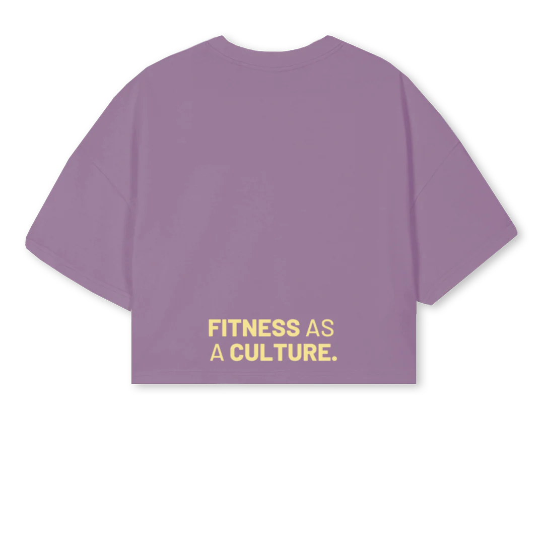 CROPPURPLENEW Purple Cropped Oversized Tee. - Image 2