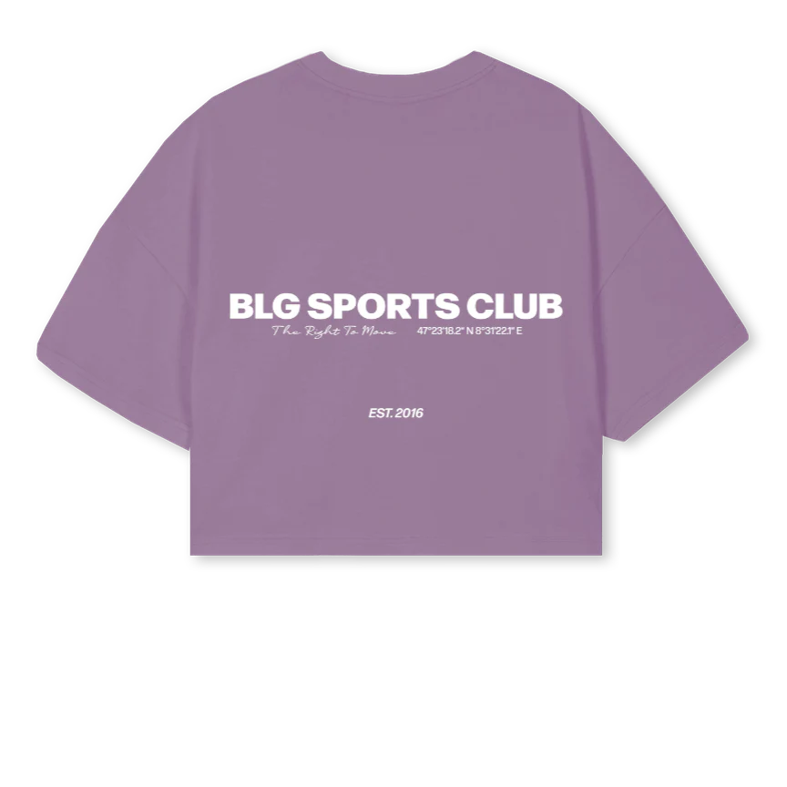 MANUEL_3P Purple Cropped Oversized Tee - Image 2