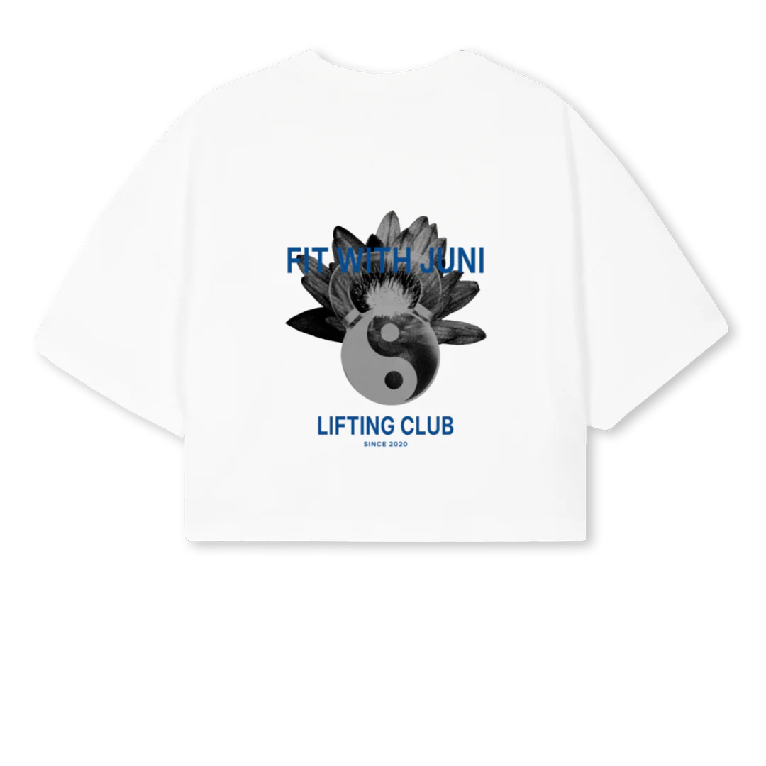 CROPTOPWHITEM White Cropped Oversized Tee. - Image 2