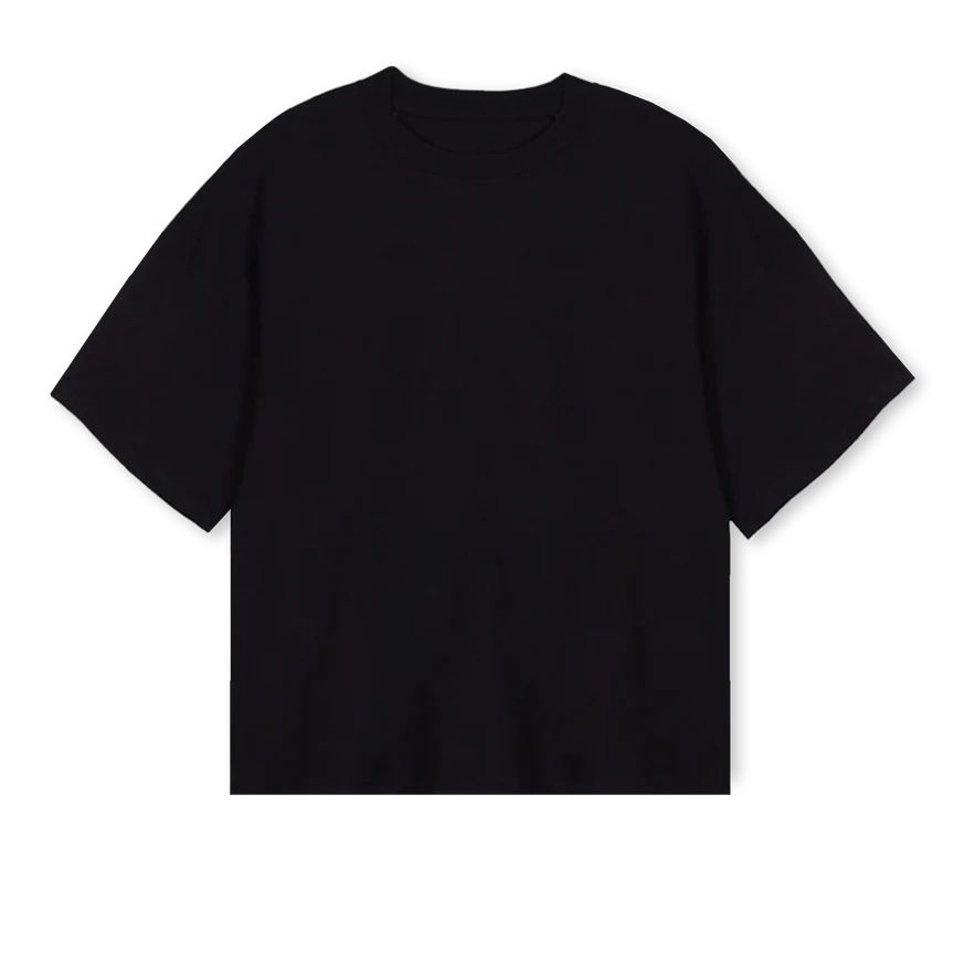 CROSSBLK Black Oversized Boxy Tee.