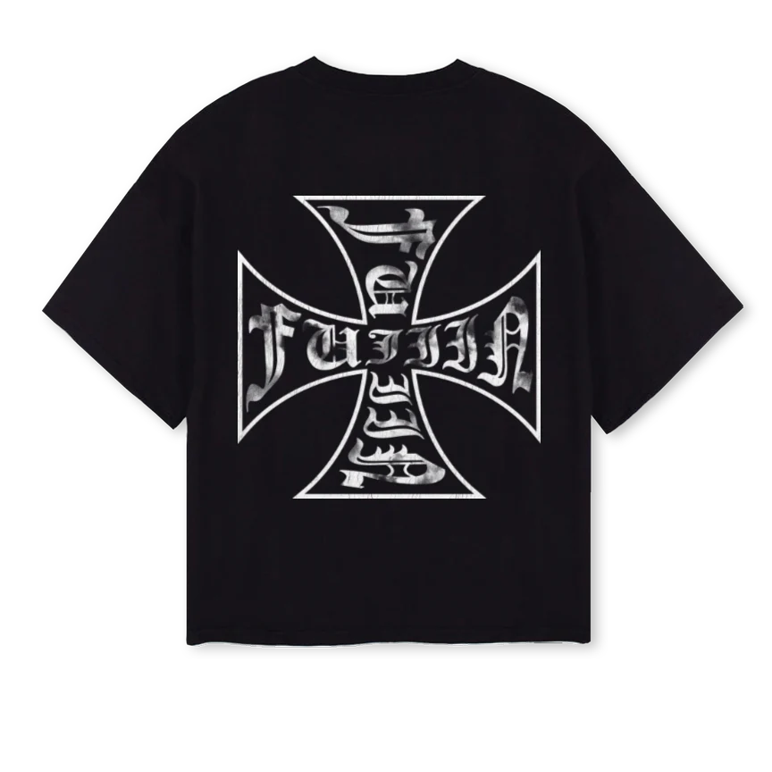 CROSSBLK Black Oversized Boxy Tee. - Image 2