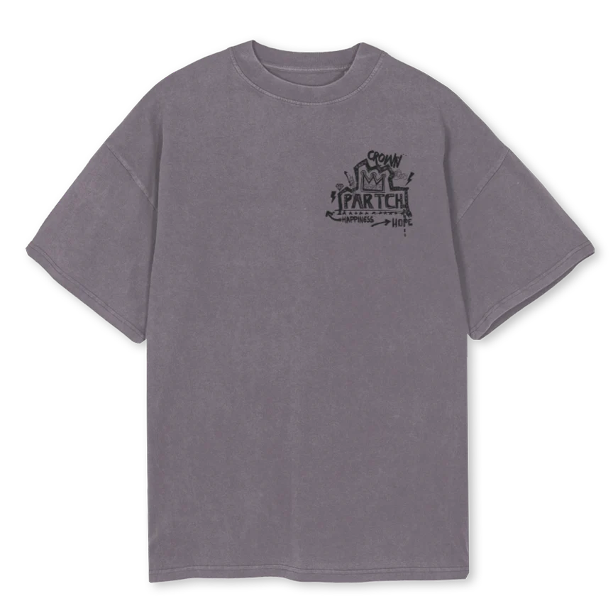 CROWNOVTGRPG Pigment Grey Oversized Tee.
