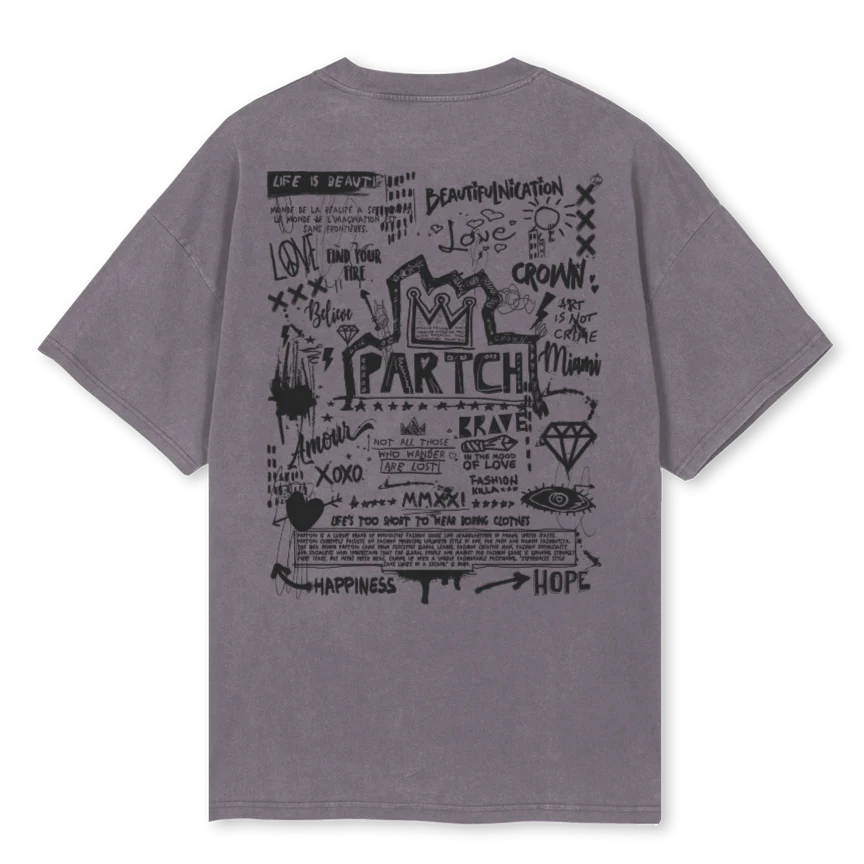 CROWNOVTGRPG Pigment Grey Oversized Tee. - Image 2