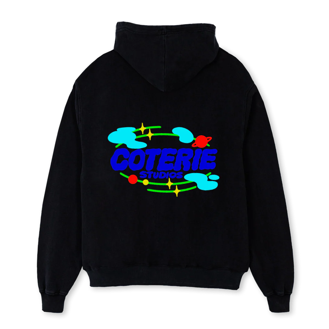 CSWB Black Oversized Zipped Hoodie. - Image 2