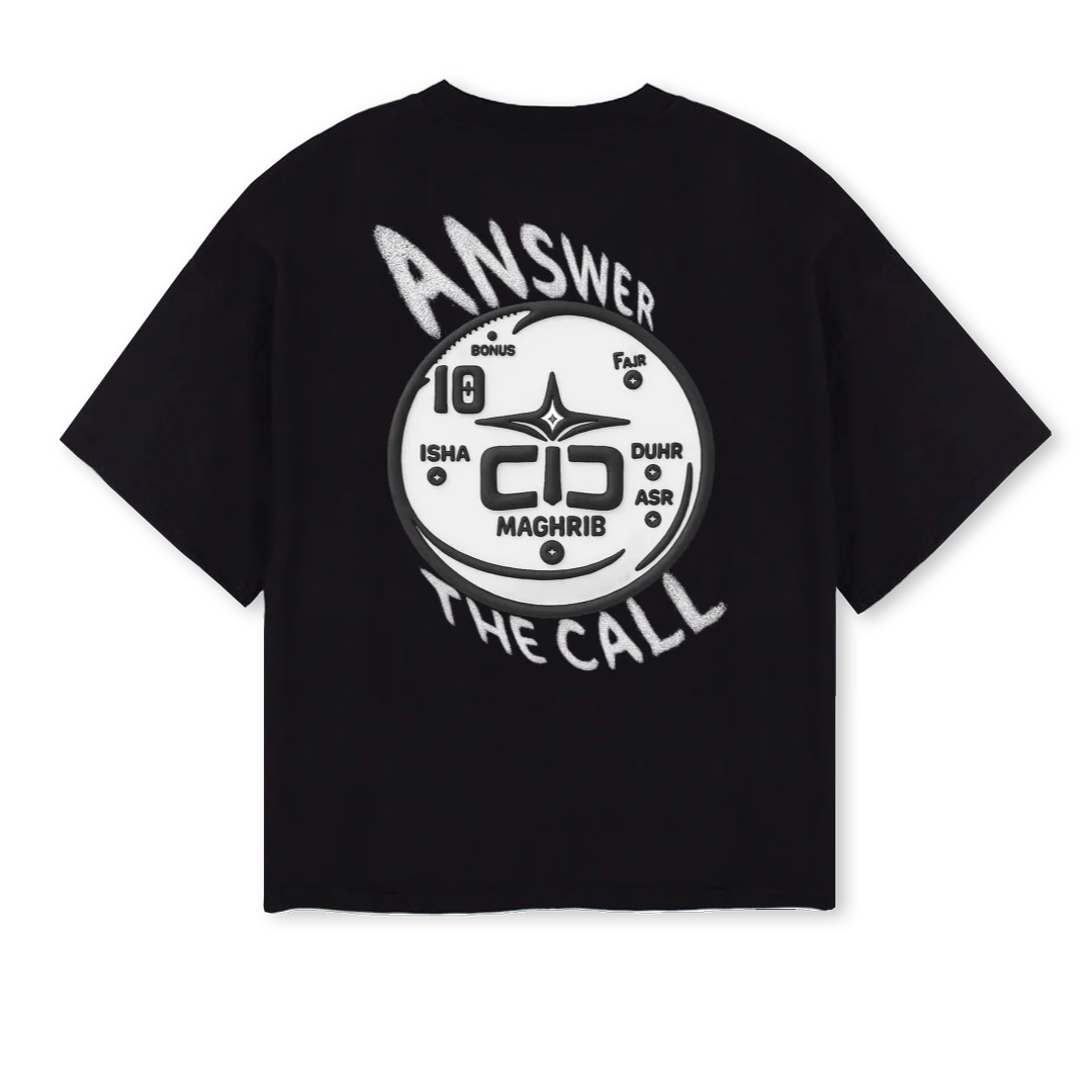 CTD CLOCK Black Oversized Boxy Tee. - Image 2