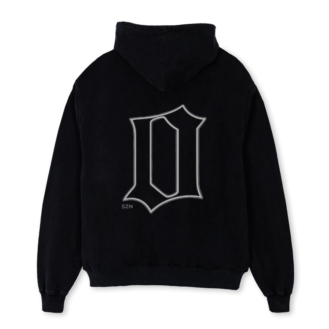 CTDJACKETZERO Black Oversized Zipped Hoodie. - Image 2