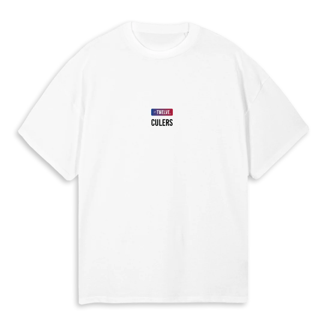 CULERSDOS White Oversized Tee.