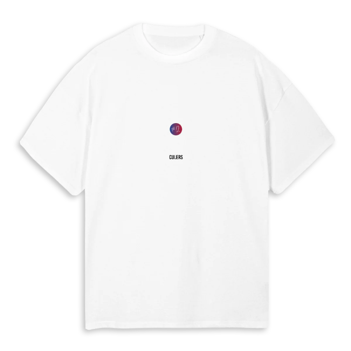 CULERSTHREE White Oversized Tee.