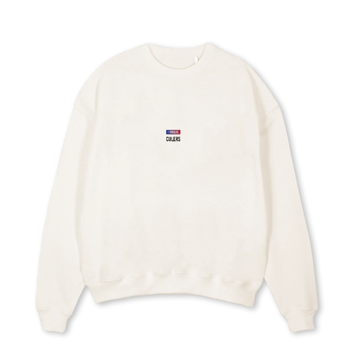CULERSTWOSWEATER Vintage White Oversized Crewneck Sweater.