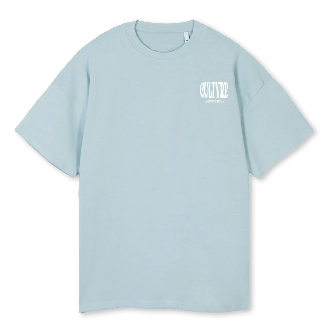 CULTVRE BLUE Cold Blue Oversized Tee.
