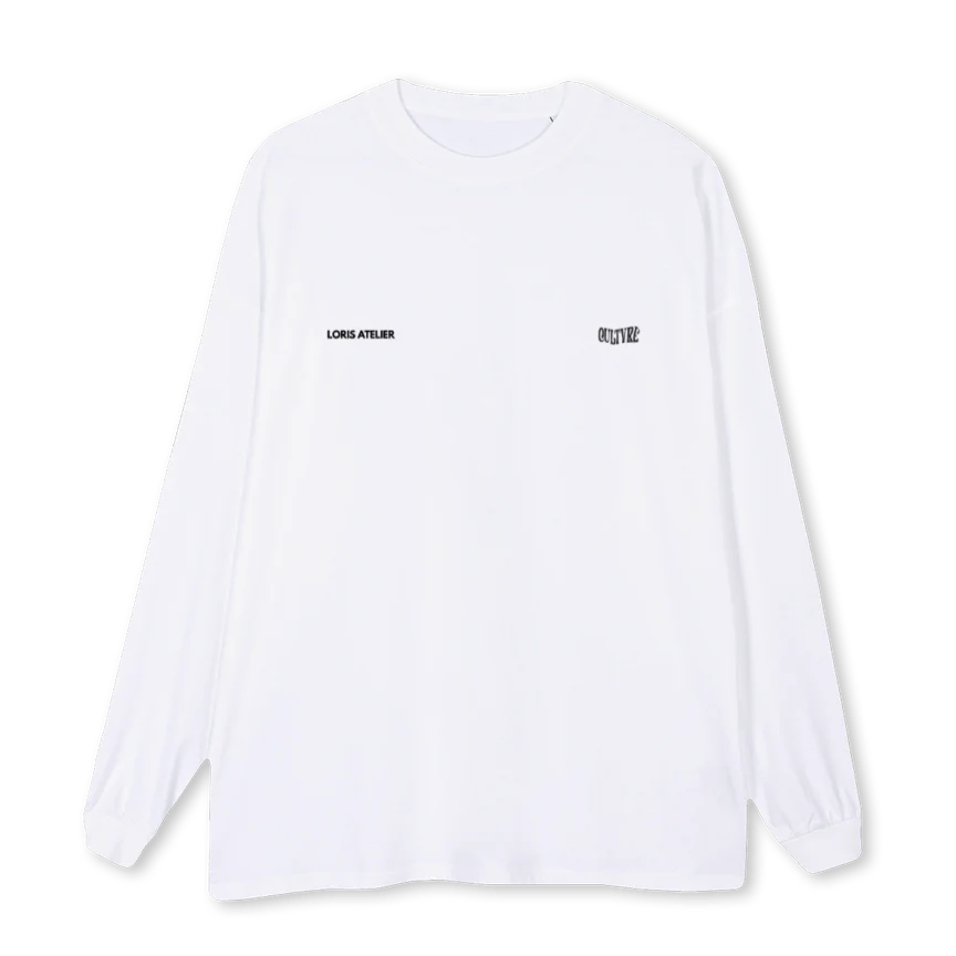 CULTVRE LORIS ATELIÉ White Oversized LS Tee.