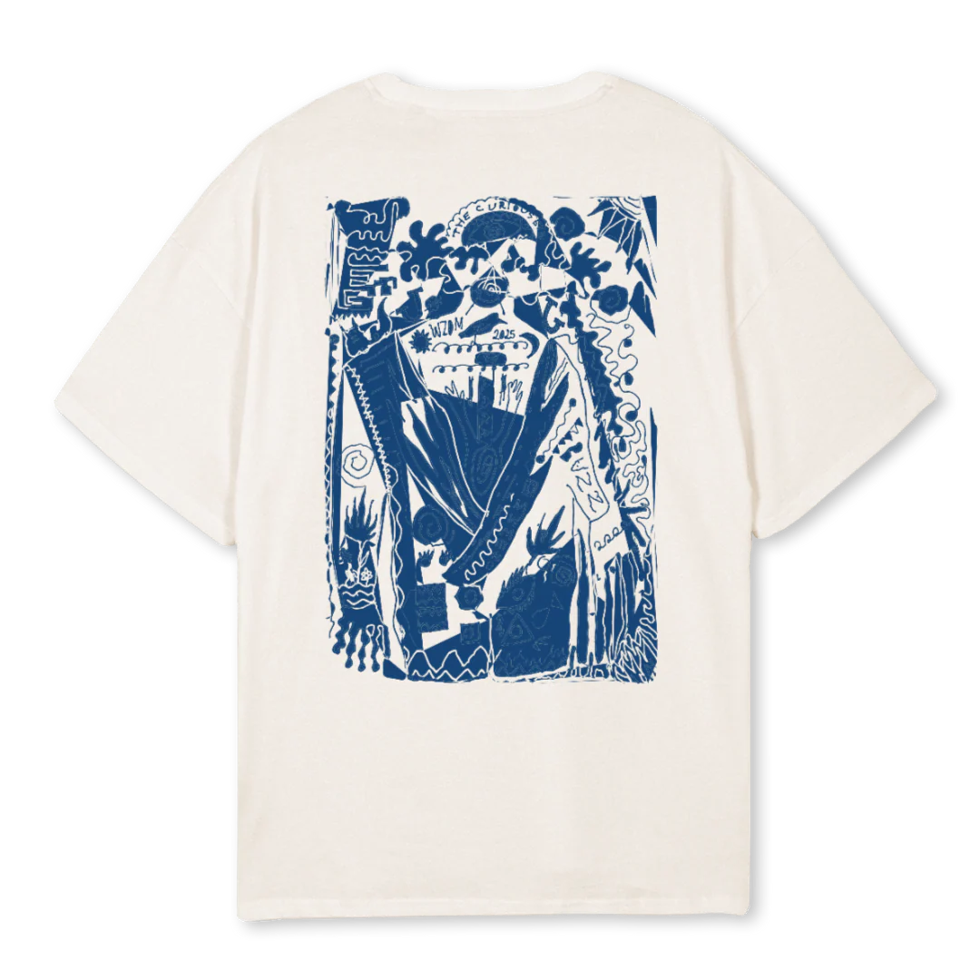CURIOUSEYE Vintage White Oversized Tee. - Image 2