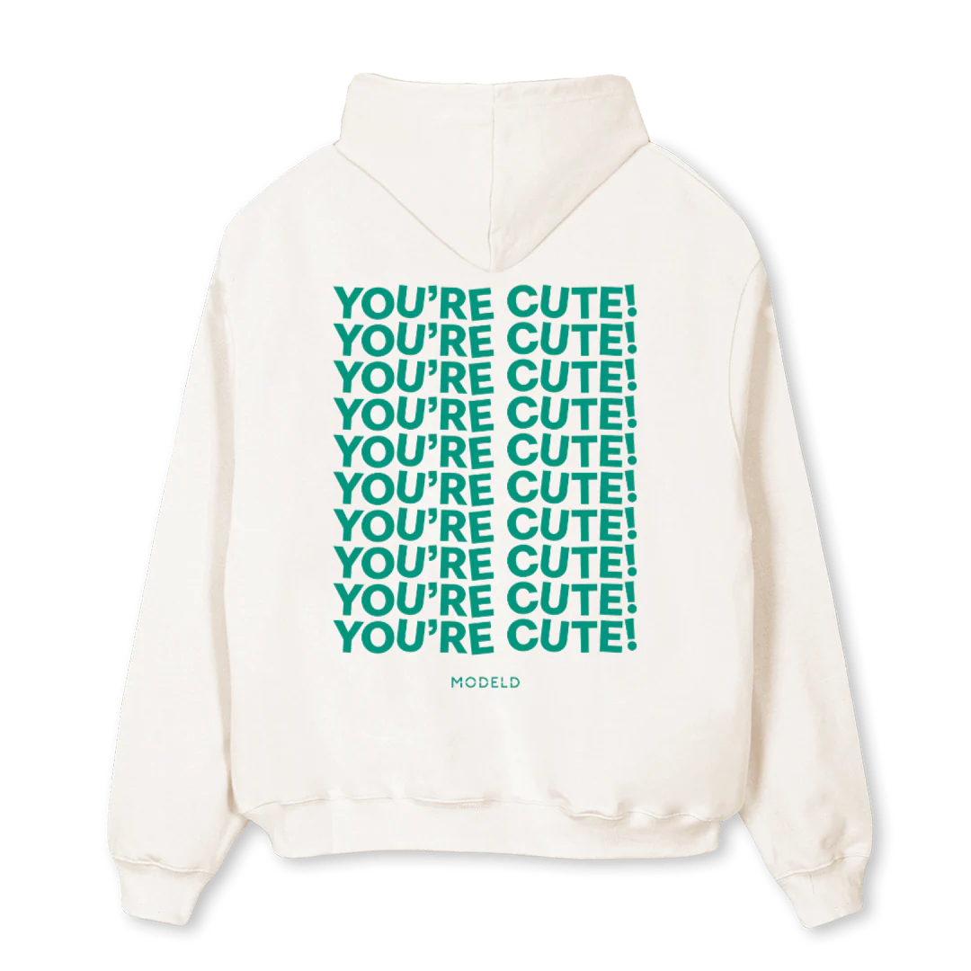 CUTEWHITEHOODIE Vintage White Oversized Hoodie. - Image 2