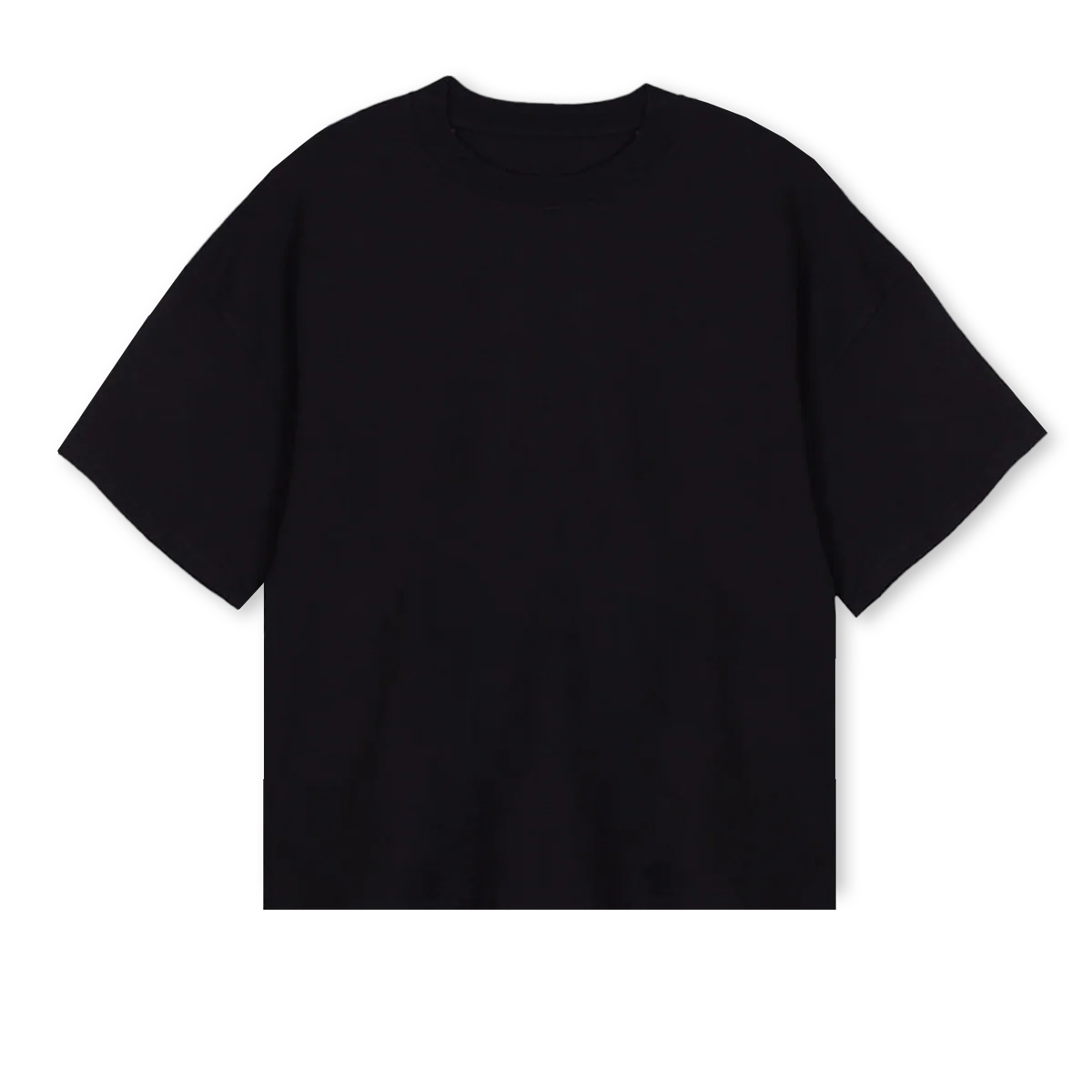 CWBDESIGNBLACKSAMPLE Black Oversized Boxy Tee.