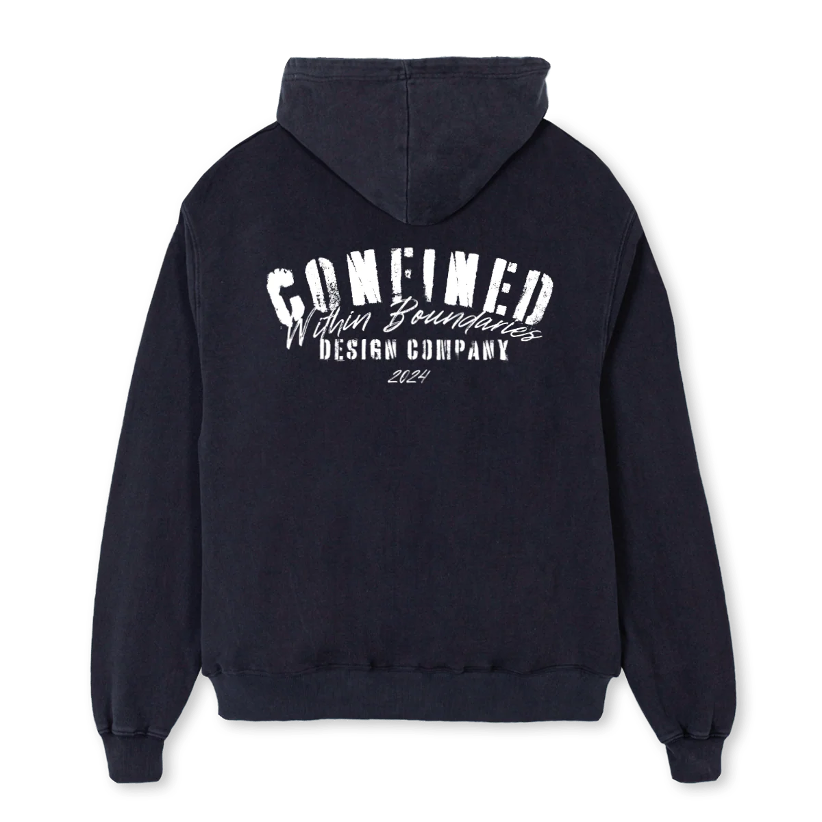 CWBDESIGNVBLACKHOOD Vintage Black Oversized Hoodie. - Image 2