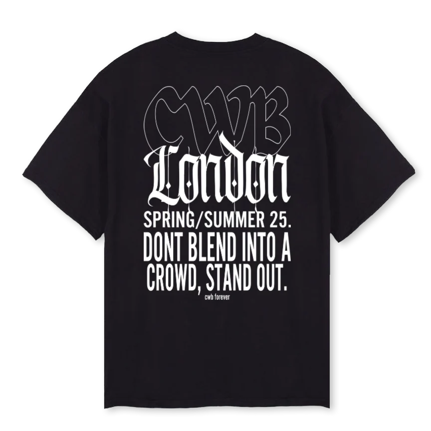 CWBLONDONSS Black Oversized Tee. - Image 2