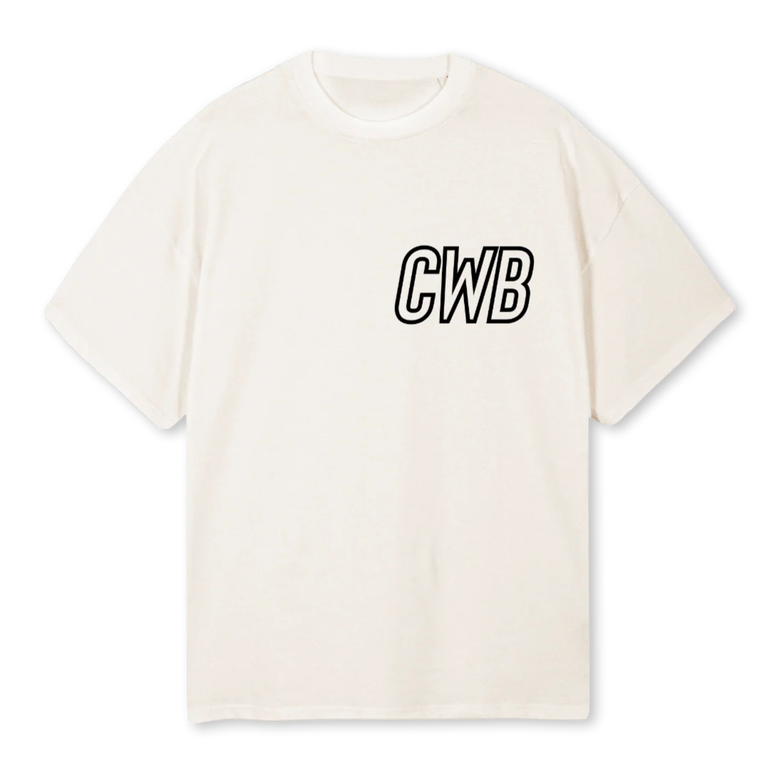 CWBSUMMERTWOFOURB Vintage White Oversized Tee.